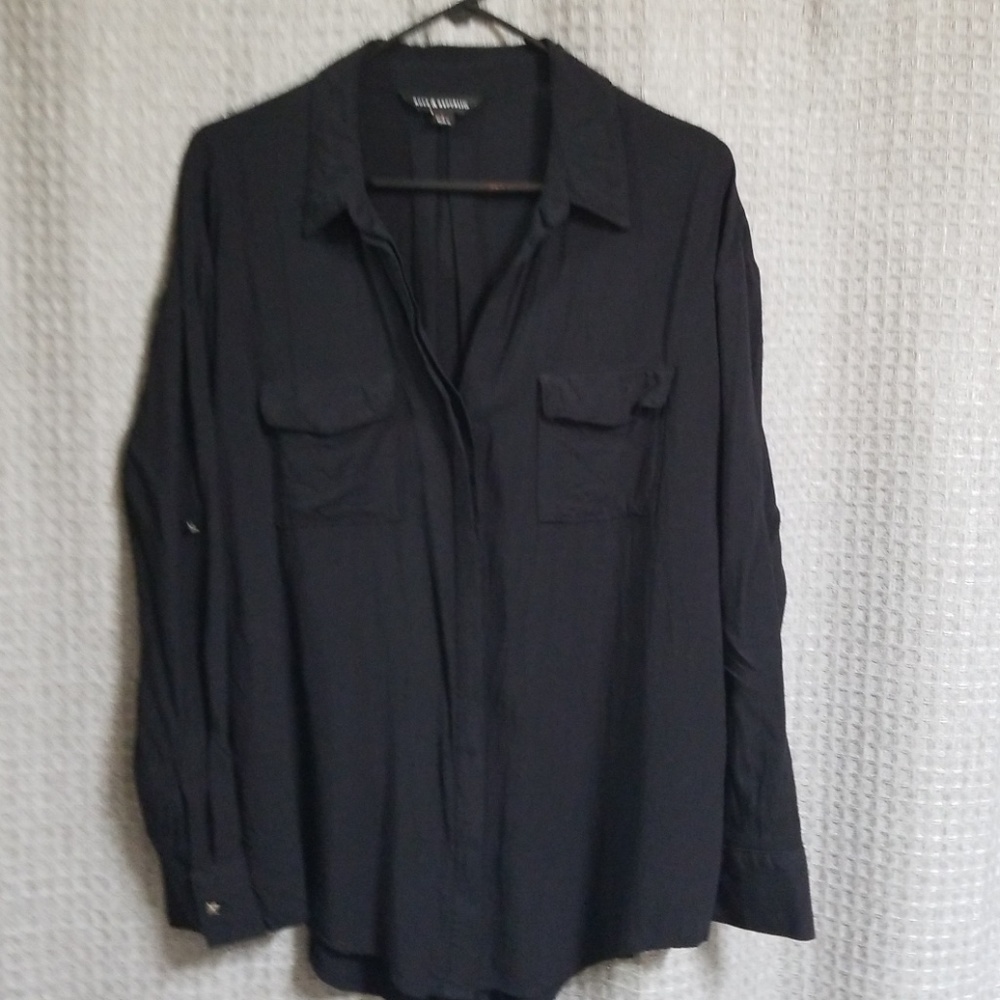 Rock & Republic black button up shirt
